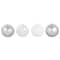 Assorted 4 Pack 4.7" Silver & White Shatterproof Ball Ornaments, 1pc. by Ashland®